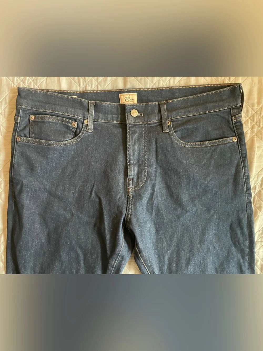J CREW 484 Slim-fit stretch jean in aged indigo wash Size 34 $148 CF173